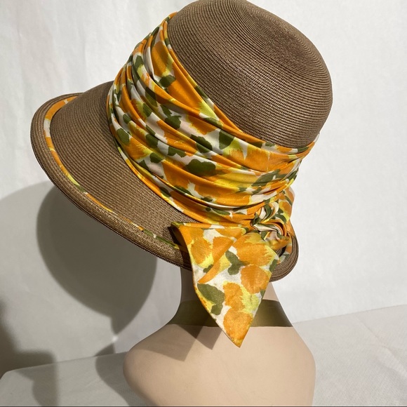Mary Sachs Vintage Woven W/ Floral Ribbon Hat main image 7